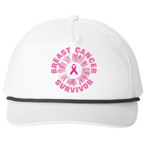 Breast Cancer Survivor Pink Ribbon Snapback Five-Panel Rope Hat