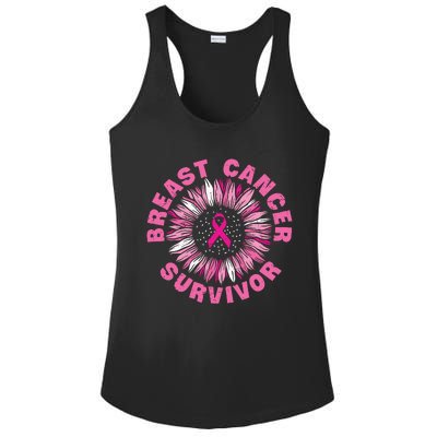 Breast Cancer Survivor Pink Ribbon Ladies PosiCharge Competitor Racerback Tank