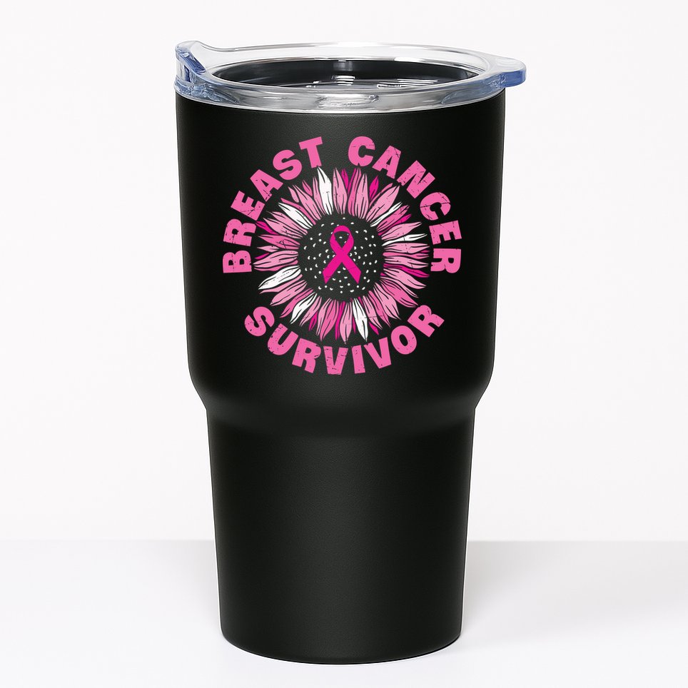 Breast Cancer Survivor Pink Ribbon Tumbler