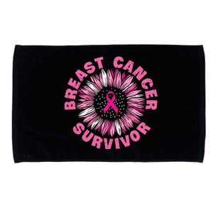 Breast Cancer Survivor Pink Ribbon Microfiber Hand Towel