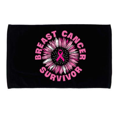 Breast Cancer Survivor Pink Ribbon Microfiber Hand Towel