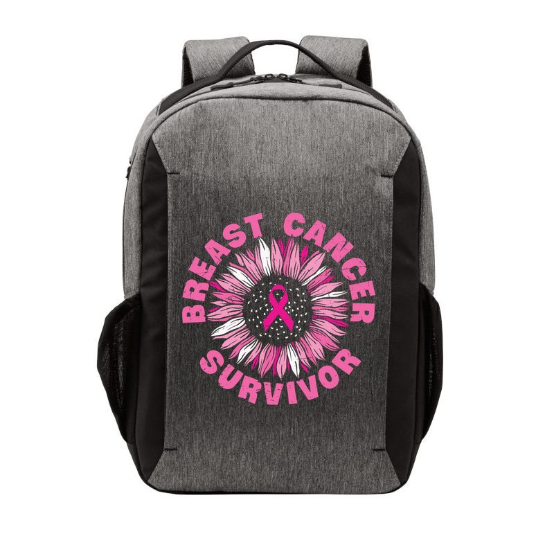 Breast Cancer Survivor Pink Ribbon Vector Backpack