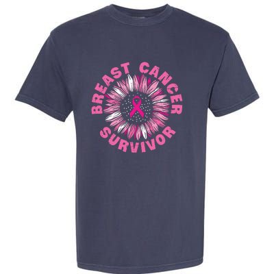 Breast Cancer Survivor Pink Ribbon Garment-Dyed Heavyweight T-Shirt