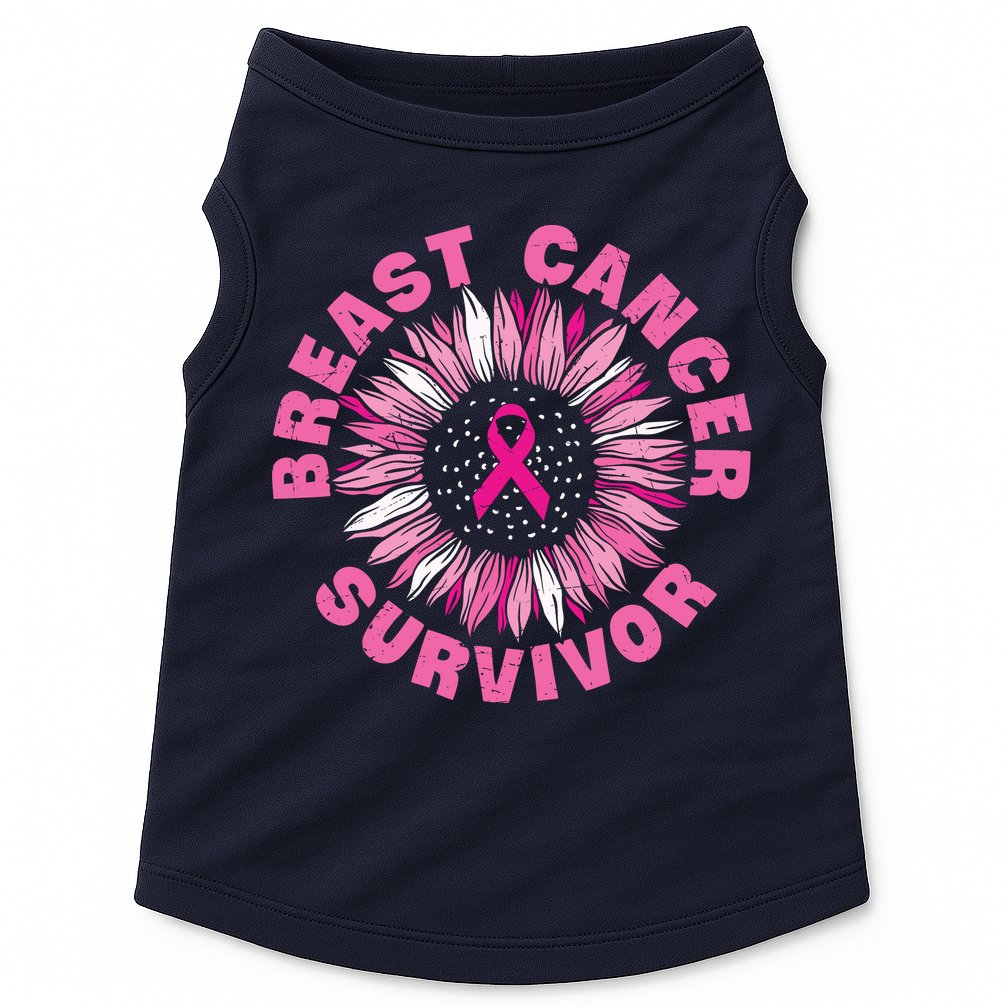 Breast Cancer Survivor Pink Ribbon Doggie Tank
