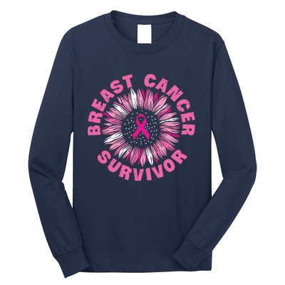 Breast Cancer Survivor Pink Ribbon Long Sleeve Shirt