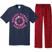 Breast Cancer Survivor Pink Ribbon Pajama Set