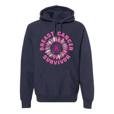 Breast Cancer Survivor Pink Ribbon Premium Hoodie