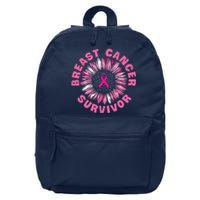 Breast Cancer Survivor Pink Ribbon 16 in Basic Backpack