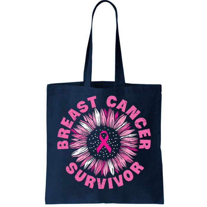 Breast Cancer Survivor Pink Ribbon Tote Bag