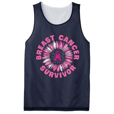 Breast Cancer Survivor Pink Ribbon Mesh Reversible Basketball Jersey Tank