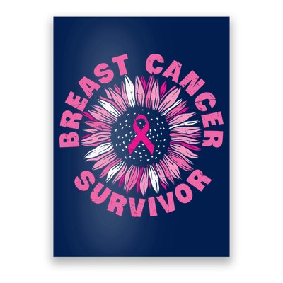 Breast Cancer Survivor Pink Ribbon Poster