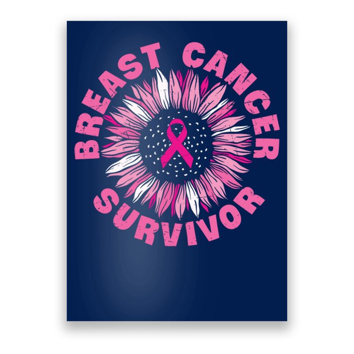 Breast Cancer Survivor Pink Ribbon Poster