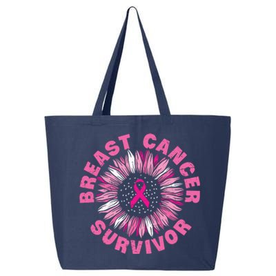 Breast Cancer Survivor Pink Ribbon 25L Jumbo Tote