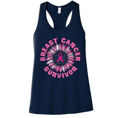 Breast Cancer Survivor Pink Ribbon Women's Racerback Tank