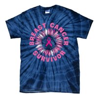 Breast Cancer Survivor Pink Ribbon Tie-Dye T-Shirt