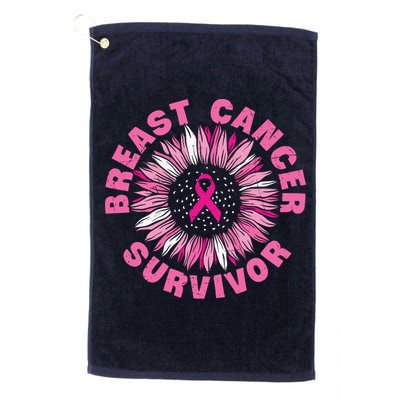 Breast Cancer Survivor Pink Ribbon Golf Towel