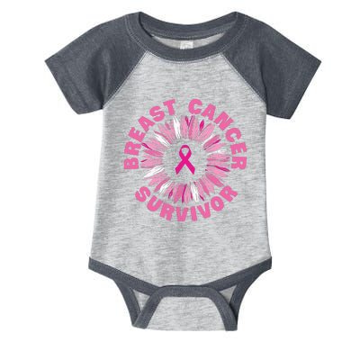 Breast Cancer Survivor Pink Ribbon Infant Baby Jersey Bodysuit