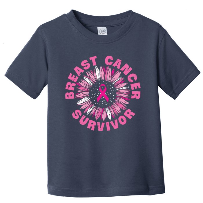 Breast Cancer Survivor Pink Ribbon Toddler T-Shirt