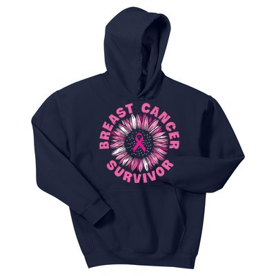 Breast Cancer Survivor Pink Ribbon Kids Hoodie