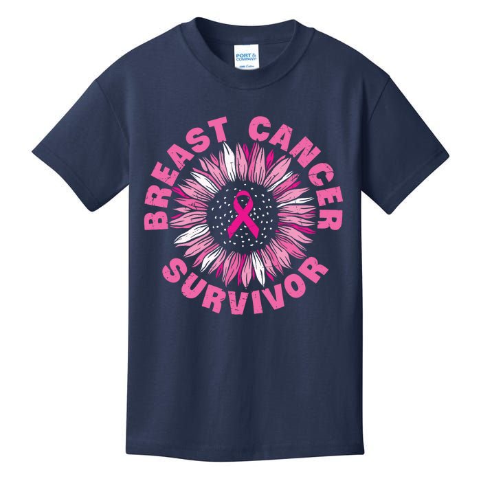 Breast Cancer Survivor Pink Ribbon Kids T-Shirt