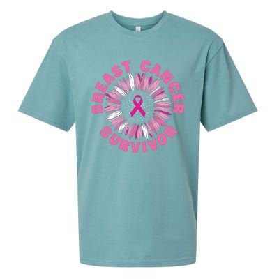 Breast Cancer Survivor Pink Ribbon Sueded Cloud Jersey T-Shirt