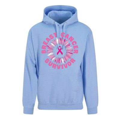 Breast Cancer Survivor Pink Ribbon Unisex Surf Hoodie