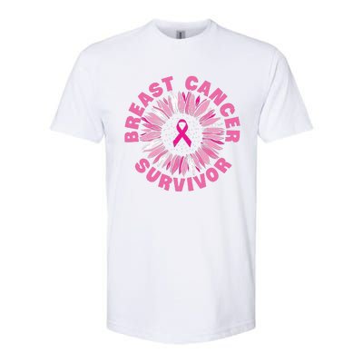 Breast Cancer Survivor Pink Ribbon Softstyle CVC T-Shirt