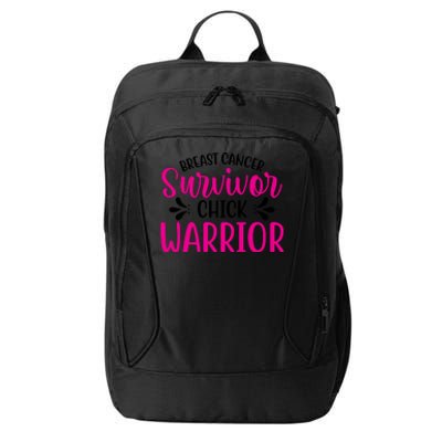 Breast Cancer Survivor Chick Warrior City Backpack