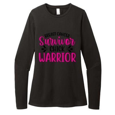 Breast Cancer Survivor Chick Warrior Womens CVC Long Sleeve Shirt