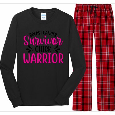 Breast Cancer Survivor Chick Warrior Long Sleeve Pajama Set