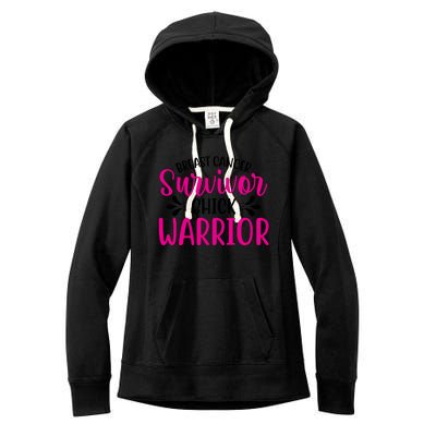 Breast Cancer Survivor Chick Warrior Women's Fleece Hoodie