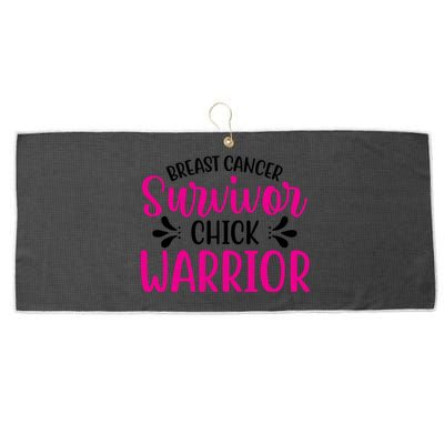 Breast Cancer Survivor Chick Warrior Large Microfiber Waffle Golf Towel