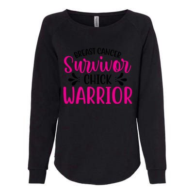 Breast Cancer Survivor Chick Warrior Womens California Wash Sweatshirt