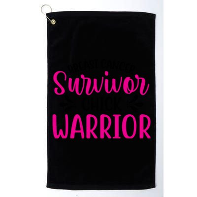 Breast Cancer Survivor Chick Warrior Platinum Collection Golf Towel