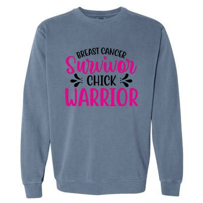 Breast Cancer Survivor Chick Warrior Garment-Dyed Sweatshirt