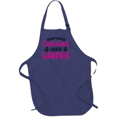 Breast Cancer Survivor Chick Warrior Full-Length Apron With Pockets