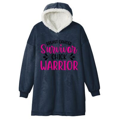 Breast Cancer Survivor Chick Warrior Hooded Wearable Blanket