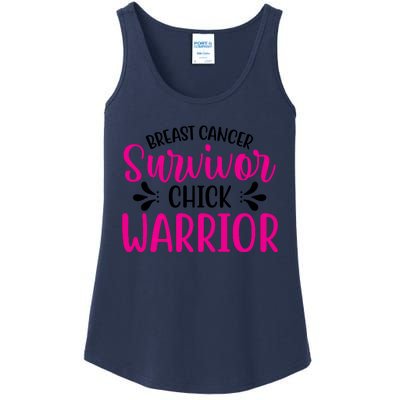 Breast Cancer Survivor Chick Warrior Ladies Essential Tank