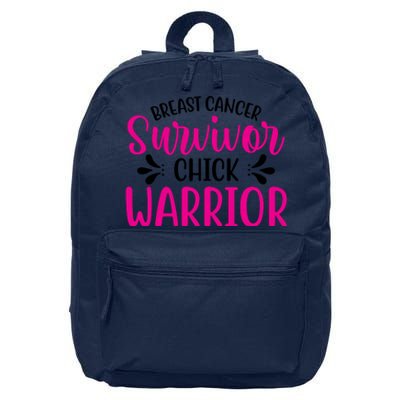 Breast Cancer Survivor Chick Warrior 16 in Basic Backpack