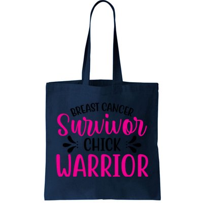 Breast Cancer Survivor Chick Warrior Tote Bag