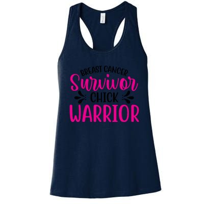 Breast Cancer Survivor Chick Warrior Women's Racerback Tank