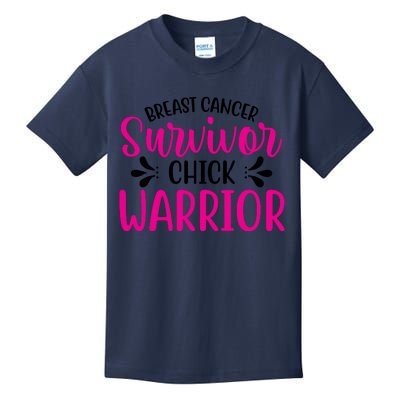 Breast Cancer Survivor Chick Warrior Kids T-Shirt