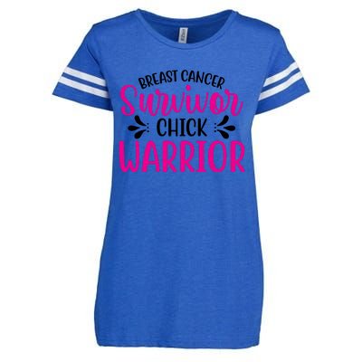 Breast Cancer Survivor Chick Warrior Enza Ladies Jersey Football T-Shirt