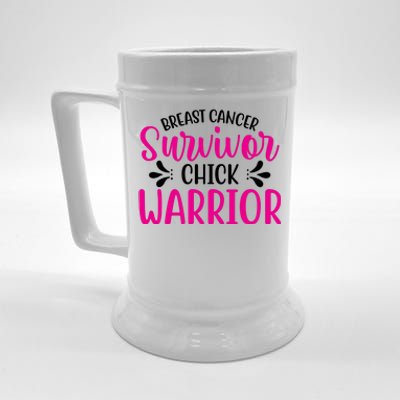 Breast Cancer Survivor Chick Warrior Beer Stein