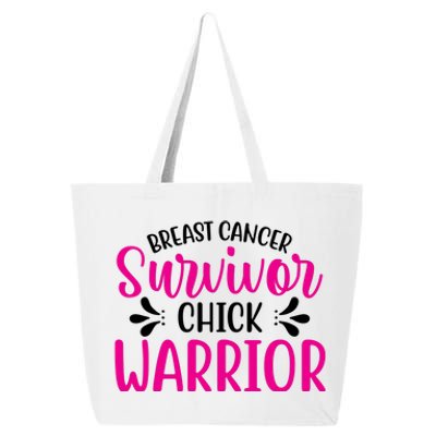 Breast Cancer Survivor Chick Warrior 25L Jumbo Tote