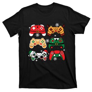 Boy Christmas Santa Gaming Controllers Gamer Xmas T-Shirt