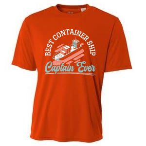 Best Container Ship Captain Ever Maritime Cargo Ship Gift Cooling Performance Crew T-Shirt