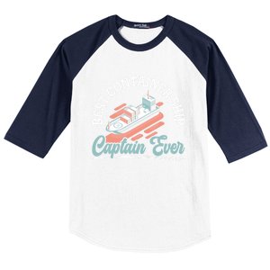 Best Container Ship Captain Ever Maritime Cargo Ship Gift Baseball Sleeve Shirt