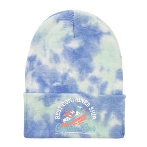 Best Container Ship Captain Ever Maritime Cargo Ship Gift Tie Dye 12in Knit Beanie