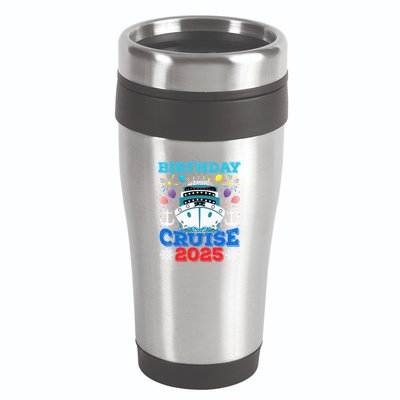 Birthday Cruise Squad 2025 Family Birthday Party Vacation 16oz Travel Tumbler